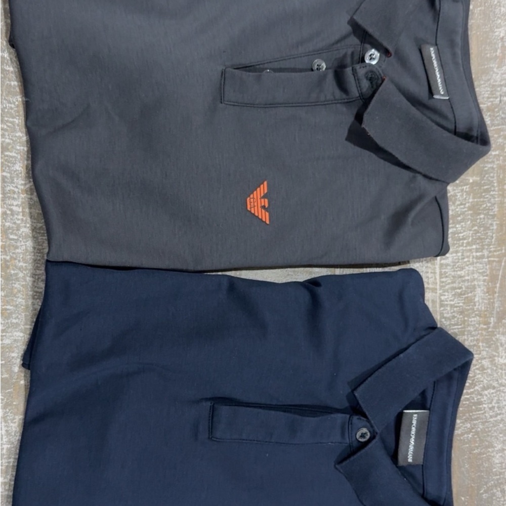 Emporio Armani Charcoal and Navy Polo Shirts